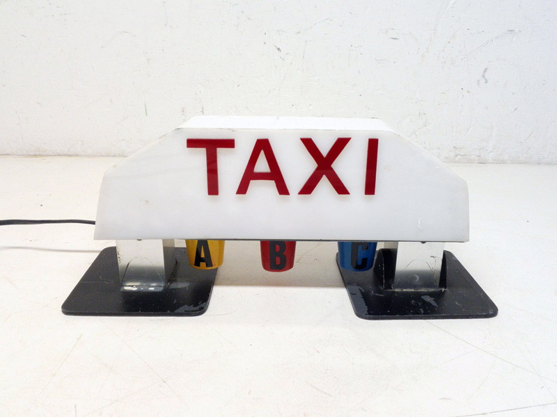 cartel luz taxi coche paris francia metacrilato metal iman 14_8x30_5-36x8-12 1u
